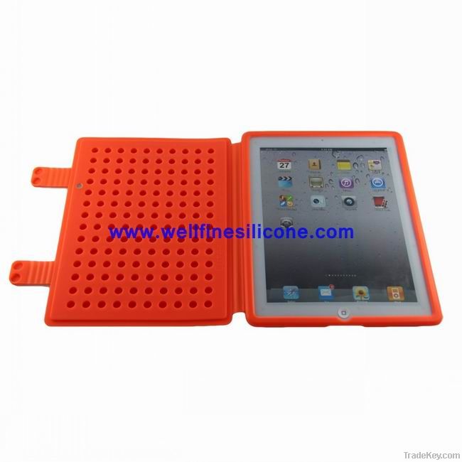 2012 Creative Building Block Silicone Case for iPad2 & New iPad