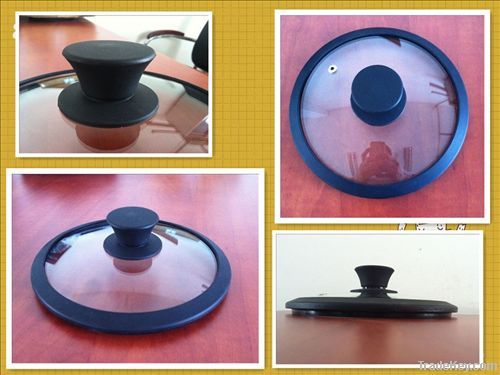 C type glass lid with silicone rim
