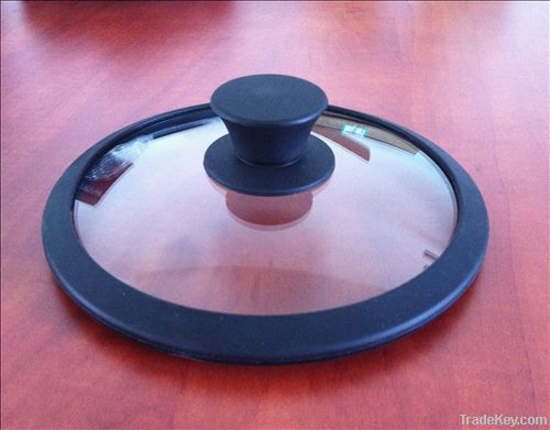 C type glass lid with silicone rim