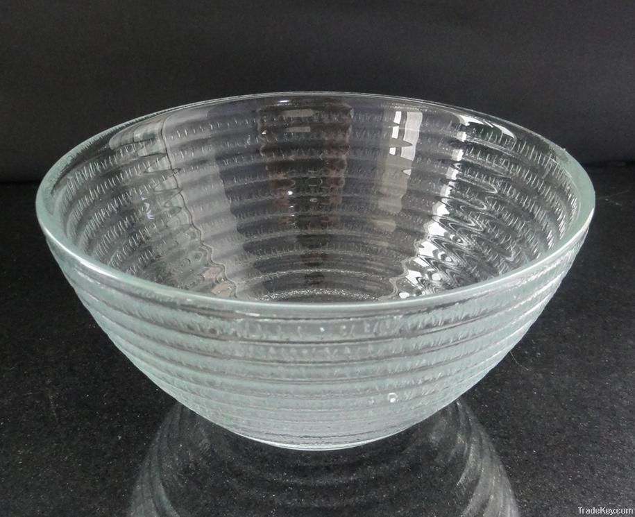 Glass wave shape bowl