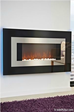 Wall mounted fireplace