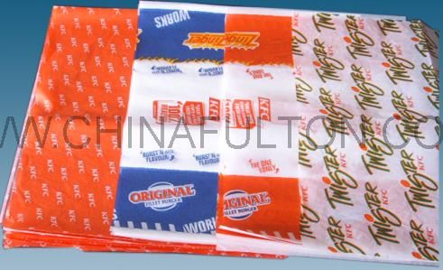 Colorful burger wrapping paper