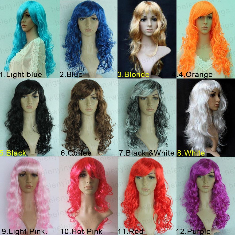 1 pcs Free Shipping Long Wave synthetic wig