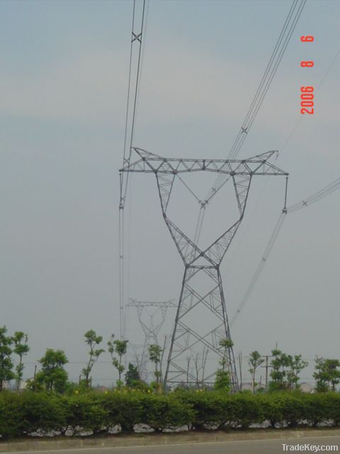 angle steel electric power transmission line steel pole towers
