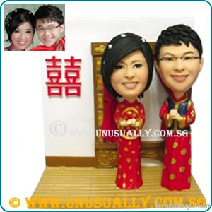 CUSTOM 3D WEDDING COUPLE CAKE TOPPER FIGURINES