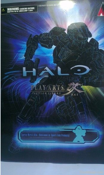 Halo Action Figure Play arts Kai Combat Evolved Spartan Mark V Blue