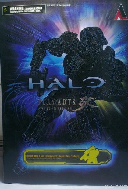 Halo Action Figure Play arts Kai Combat Evolved Spartan Mark V Gold