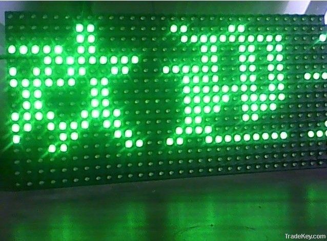 P10 Semi-Outdoor Green LED Module super flux led module display sell