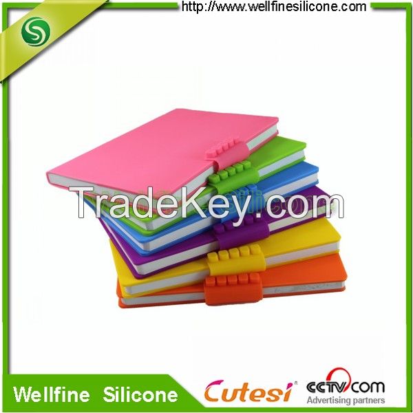 High grade plain shape silicone cover office notebook 