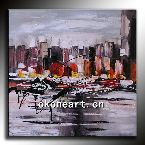 Modern handpainted abstract oil painting