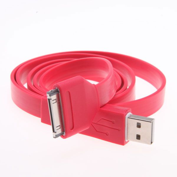1M Flat Noodle Sync Data Cable USB Cord Charger 30P
