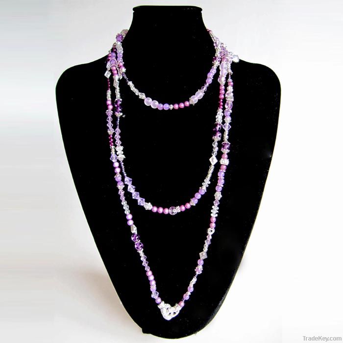 fashion glass beaded necklace