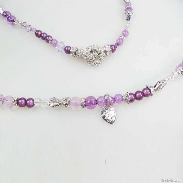 fashion glass beaded necklace