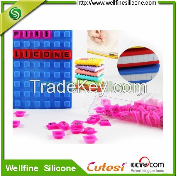 Fashion silicone notebook soft cove notebooks supplier
