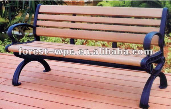 2012 Fire-resistant wood plastic composite garden bench