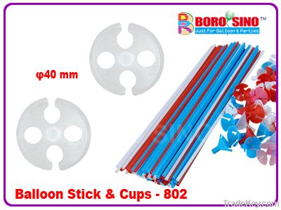 Balloon stick and cups