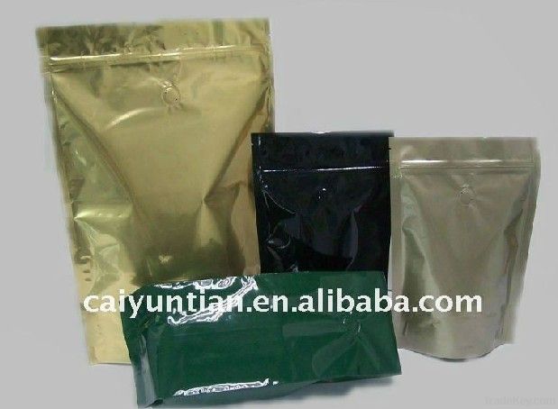 Aluminum foil stand up zipper bag/zipper bag for food