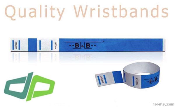 ticket wristband, tyvek wristbands with tear off tabs