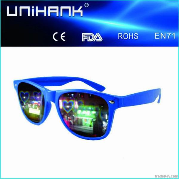 heart diffraction grating glasses for christmas , night clubs , birthday
