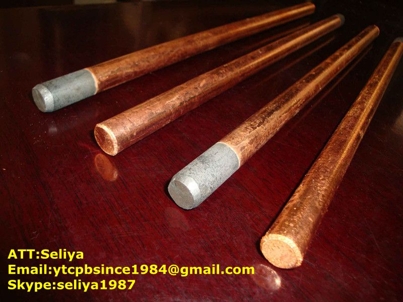 Pointed copper coated carbon electrodes