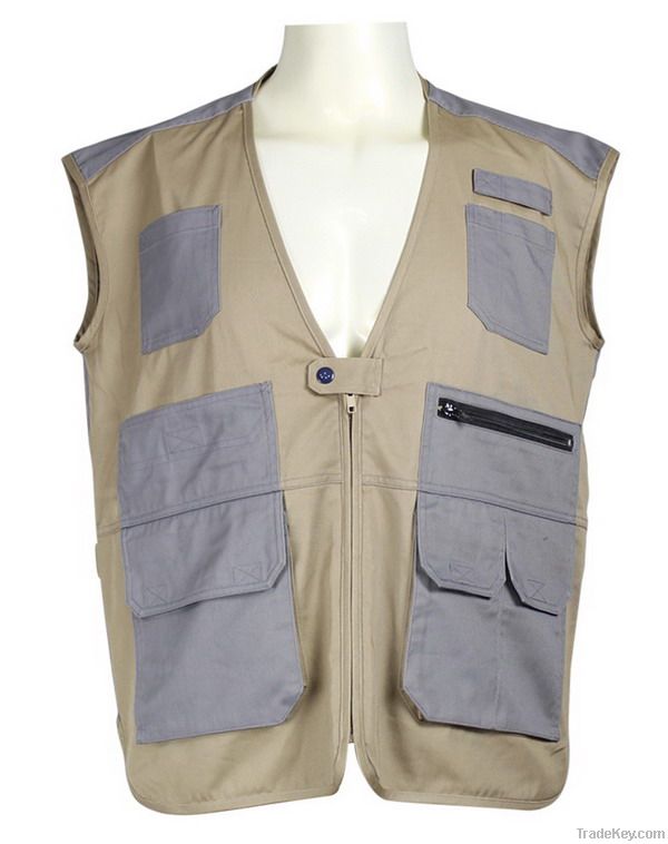 Multi-Pockets Work Vest, Workwear, fishing vest