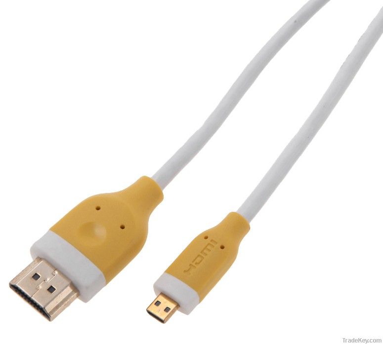 3D high speed gold plated micro hdmi cable for cellphone