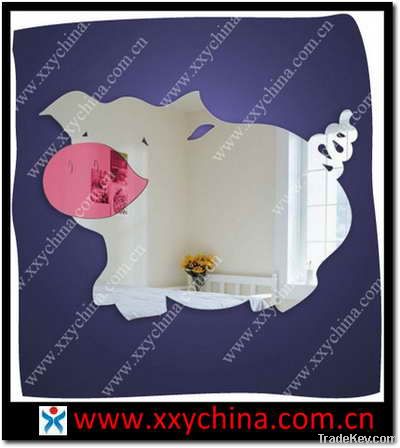 funny pig mirror stickers