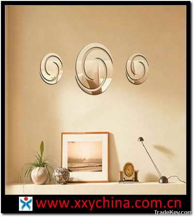 circle shaped acrylic decorative mirror stickers