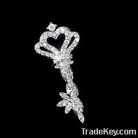 sterling silver charms pendant with CZ rhodium plating