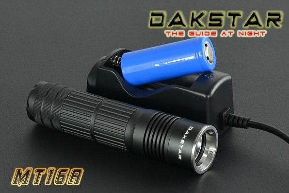 DAKSTAR MT16A XML T6 1125LM Rechargeable Aluminum Flashlight