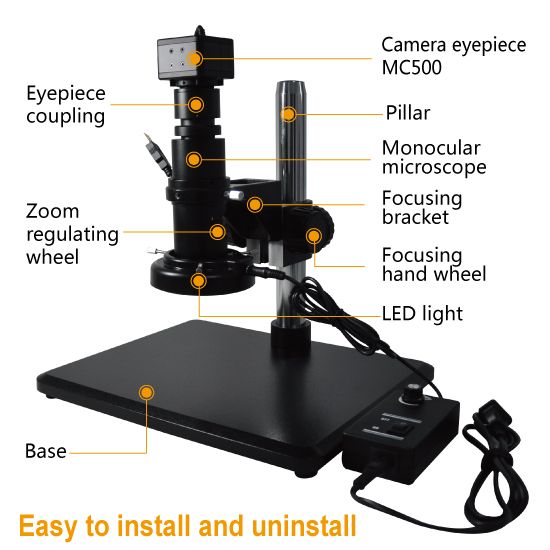 educational usb microscope  connect via.PC, 5.0MP, 365x Magnification, school