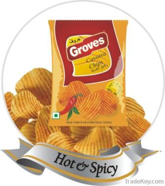 Crinkled Cassava Chips - Hot & Spicy