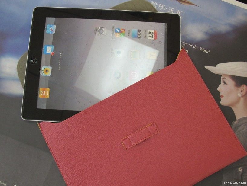 ipad 2/3 leather pouch case