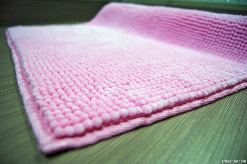 Microfiber Chenille Anti-slip  Bath Mat