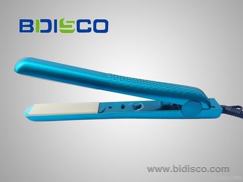 blue hair straightener with float plates