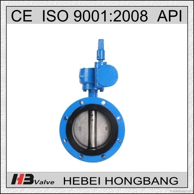 DIN standard double flanged butterfly valve