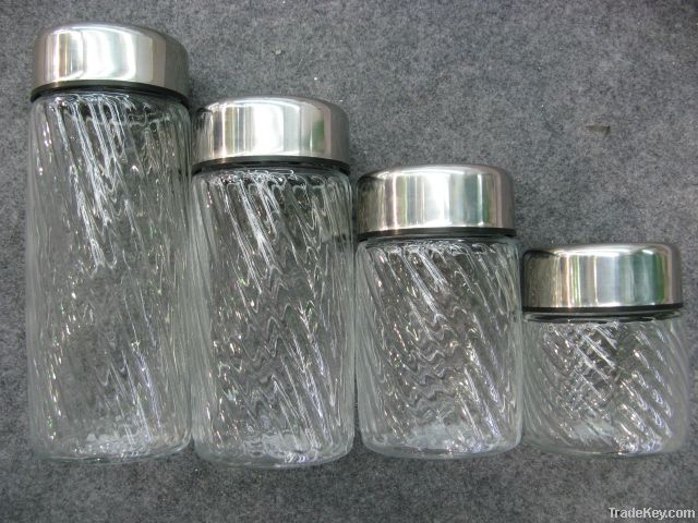 glass storage jars