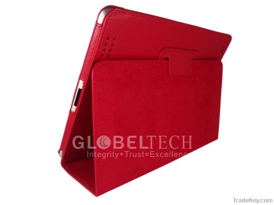 Ipad2 and New iPad Cover leather folio kickstand hard case