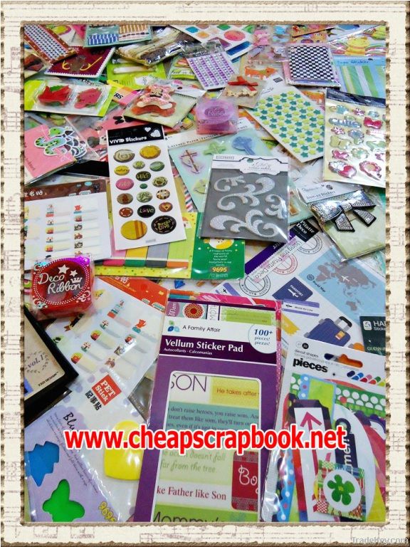 Wholesale new 230 sheets scrapbooking supplies, Free ship