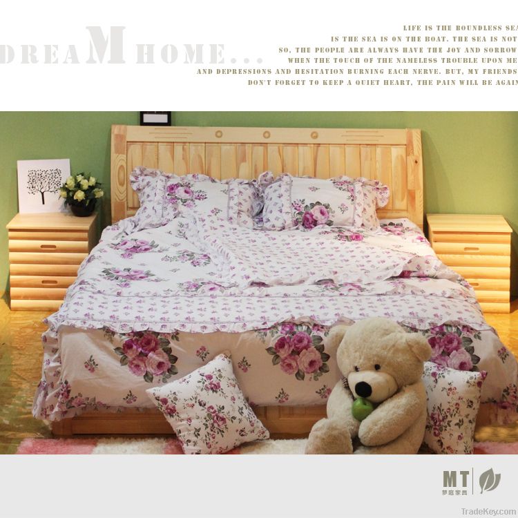 supply pine bed   pine double bed  china pine wood furniture