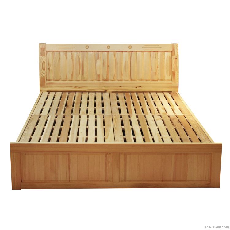 supply pine bed   pine double bed  china pine wood furniture