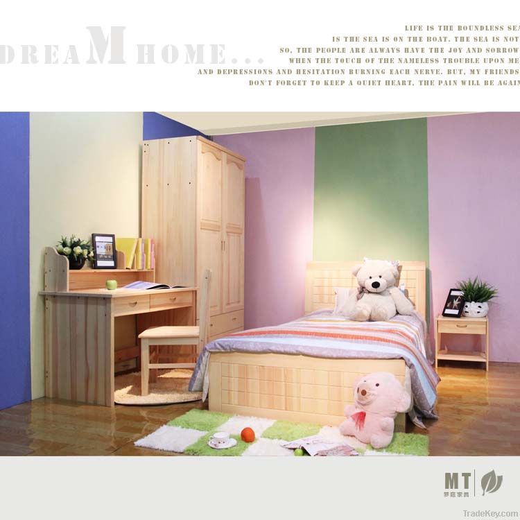 Sell pine furinture childrenâ€™s bed   pine wood bedroom furniture