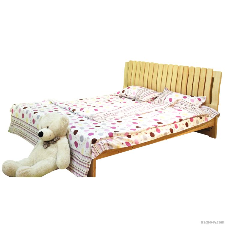 Supply pine bed   pine furinture solid bed   high box bed