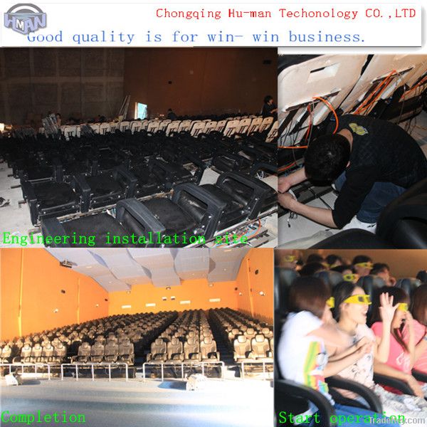 Chinese 3DOF pneumatic 4D motion cinema equipments
