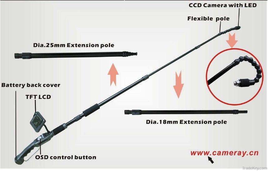 telescopic-pipe camcorder / detector camcorder