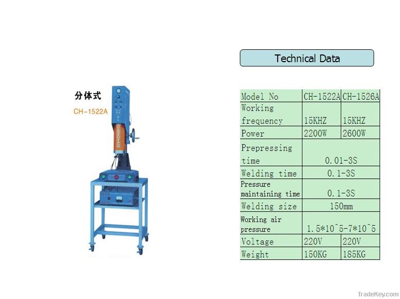 Ultrasonic plastic welding machine