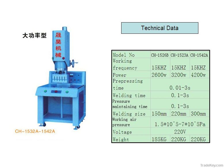 Ultrasonic plastic welding machine