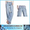 Wholesale Latest Girl's Enzyme Wash Leisure Jeans Pants