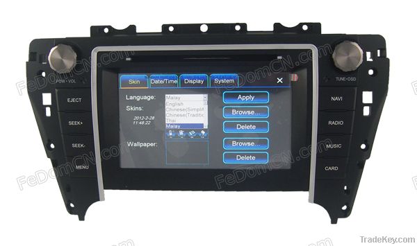 Toyota Camry 2012 Radio DVD GPS Navigation system bluetooth Autoradio