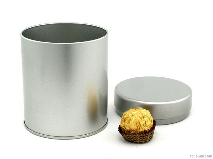 Round Airtight Tea Tin, Round Chocolate Tin Can, Metal Tea Storage Can